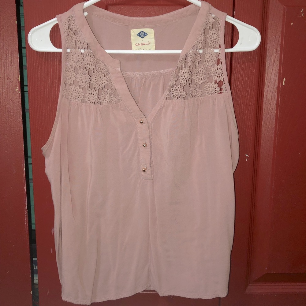 Casual Pink Floral Tank